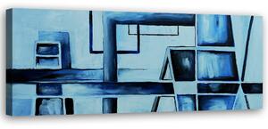 Gario Vászonkép Játék a kékkel Méret: 90 x 30 cm