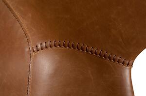 Hype design karfás szék vintage világos barna bőr