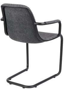 Thirsty design karfás szék, sötétszürke