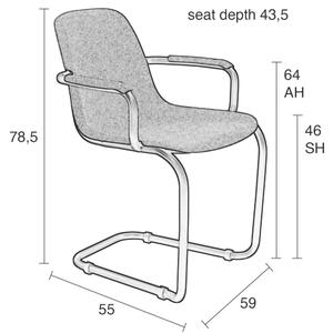 Thirsty design karfás szék, sötétszürke