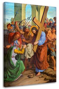 Gario Vászonkép Jézus és Veronika: a keresztút bécsi útja Méret: 40 x 60 cm