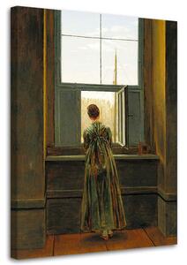 Gario Vászonkép No az ablaknál - Caspar David Friedrich, reprodukció Méret: 40 x 60 cm