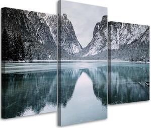 Gario Vászonkép Hegyi tó - 3 részes Méret: 60 x 40 cm