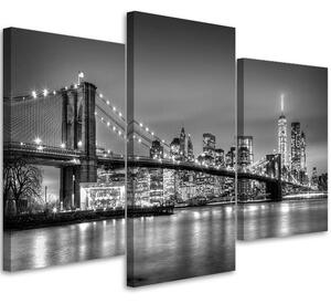Gario Vászonkép Brooklyn híd - 3 részes Méret: 60 x 40 cm