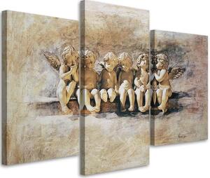 Gario Vászonkép 6 angyal - 3 részes Méret: 60 x 40 cm