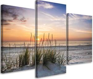 Gario Vászonkép Strand naplementében - 3 részes Méret: 60 x 40 cm