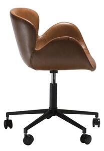 Gaia irodai design szék, brandy textilbőr
