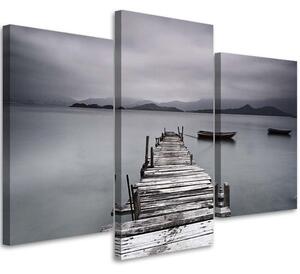Gario Vászonkép Téli tó - 3 részes Méret: 60 x 40 cm