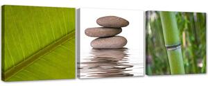 Gario Vászonképek készlet Zen relaxációs terület - 3 részes Méret: 90 x 30 cm