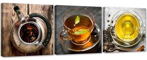Gario Vászonképek készlet 3 tea - 3 részes Méret: 90 x 30 cm