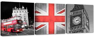 Gario Vászonképek készlet Memories of London - 3 részes Méret: 90 x 30 cm