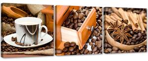 Gario Vászonképek készlet Kávé és fahéj - 3 részes Méret: 90 x 30 cm