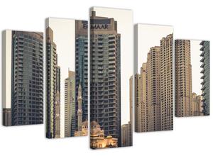 Gario Vászonkép Dubai felhőkarcolók - 5 részes Méret: 100 x 70 cm