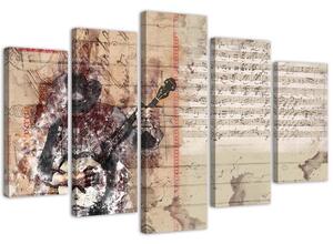 Gario Vászonkép Absztrakt zenész - 5 részes Méret: 100 x 70 cm