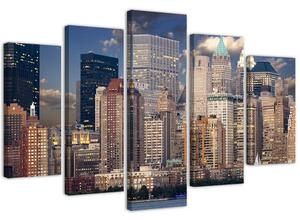 Gario Vászonkép New Yorki felhőkarcolók - 5 részes Méret: 100 x 70 cm