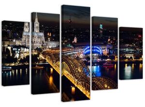 Gario Vászonkép Kölni dóm és híd - 5 részes Méret: 100 x 70 cm