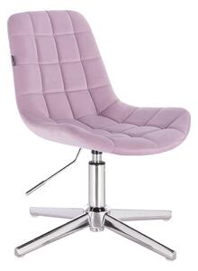 HR590CROSS Halványlila modern velúr szék
