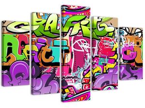 Gario Vászonkép Graffiti - 5 részes Méret: 100 x 70 cm