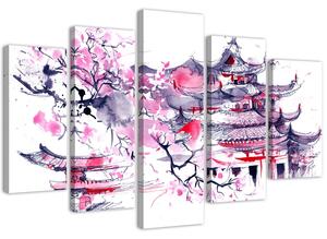 Gario Vászonkép Japán táj - 5 részes Méret: 100 x 70 cm