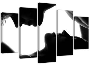 Gario Kép Kiss - 5 részes Méret: 100 x 70 cm, Kivitelezés: Vászonkép