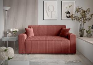 RADANA kényelmes kinyitható kanapé - lazacszín