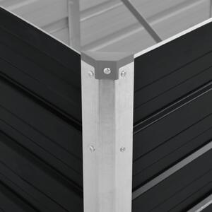 VidaXL antracitszürke horganyzott acél kerti magaságyás 160x40x77 cm