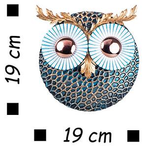 Owl 3 - Copper Fali fém dekoráció 19x19 Multicolor