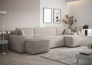 RADANA U-alakú kényelmes kinyitható kanapé - bézs