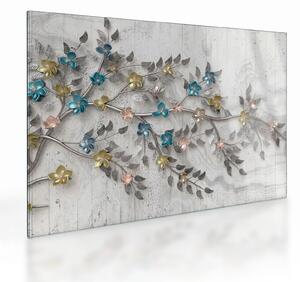 Kép - Az ágon - absztrakt (üvegen) (70x50 cm)