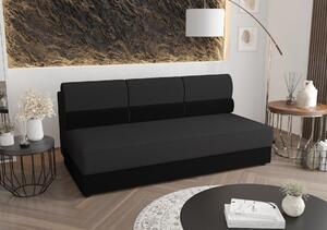 OPHELIA háromszemélyes kanapéágy - sötétszürke / fekete