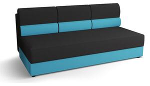 OPHELIA háromszemélyes kanapéágy - sötétszürke / kék