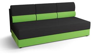 OPHELIA háromszemélyes kanapéágy - sötétszürke / zöld