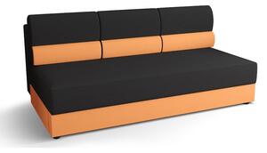 OPHELIA háromszemélyes kanapéágy - sötétszürke / narancssárga