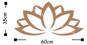 Lotus Flower 2 - Copper Fali fém dekoráció 60x35 Réz