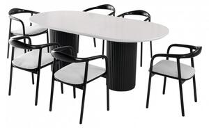 LI-932 Étkezőasztal Fehér Fekete