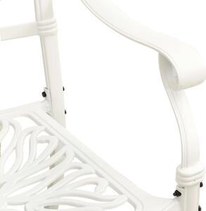 VidaXL 2 db fehér öntött alumínium kerti szék