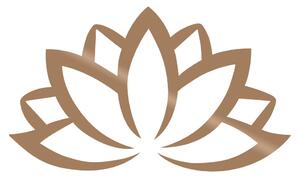Lotus Flower 2 - Copper Fali fém dekoráció 60x35 Réz