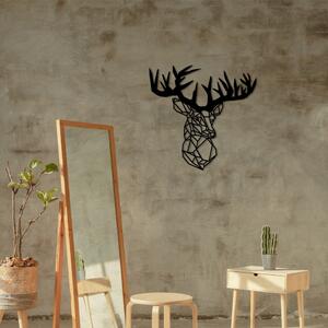 Deer Metal Decor Fali fém dekoráció 50x49 Fekete