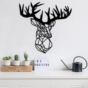 Deer Metal Decor Fali fém dekoráció 50x49 Fekete