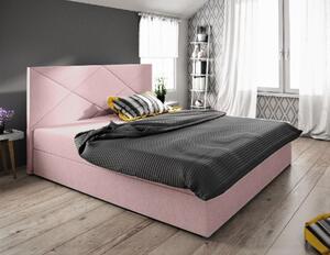 STIG 4 egyszemélyes ágy tárolóhellyel - 120x200, rózsaszín