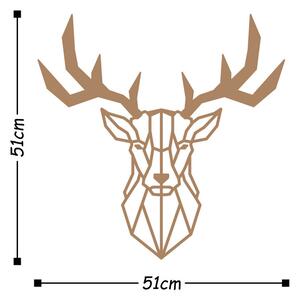 Deer2 - Copper Fali fém dekoráció 51x51 Réz