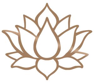 Lotus Flower 1 - Copper Fali fém dekoráció 50x43 Réz