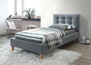 Kárpitozott ágy TEXAS 90 x 200 cm szürke