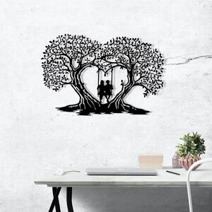 Love Fali fém dekoráció 65x43 Fekete