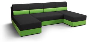 OPHELIA U-alakú ülőgarnitúra - sötétszürke / zöld