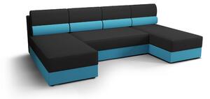 OPHELIA U-alakú ülőgarnitúra - sötétszürke / kék