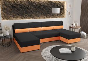 OPHELIA U-alakú ülőgarnitúra - sötétszürke / narancssárga