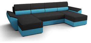 OPHELIA U-alakú ülőgarnitúra tárolóhellyel - sötétszürke / kék
