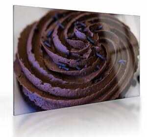 Kép - Csokoládé Cupcake (üvegen) (70x50 cm)