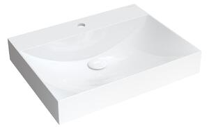 Omnires M+ mosdótál 60x42 cm négyszögletes mosdótálak fehér NAXOS600BP